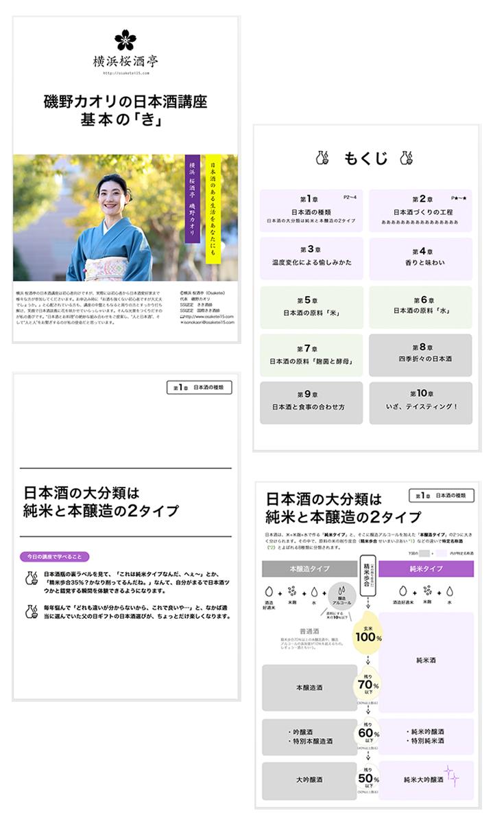 横浜 桜酒亭さま 日本酒講座テキスト
